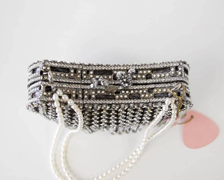 Edidi Bag / Clutch Jewel Pearl Encrusted Hand Made Evening Purse Pearl