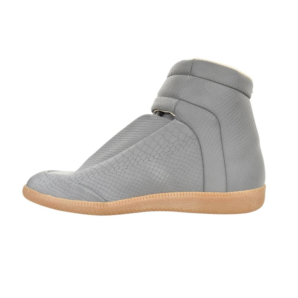 Maison Martin Margiela Men's Reflective Gray High Top Sneaker  43/10   3