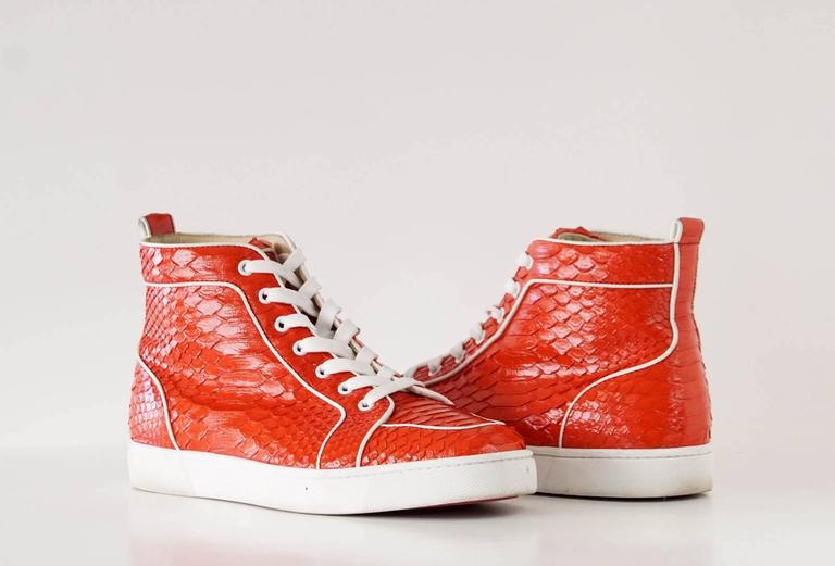 louboutin orange sneaker