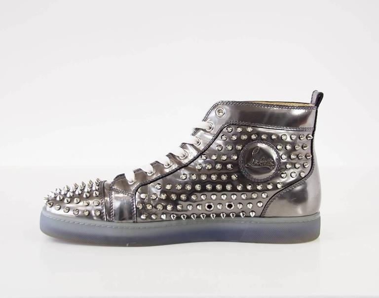 mens grey louboutin