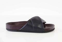 CELINE Shoe Navy Slide Summer IT Sandal 38 / 8 fits 39/9