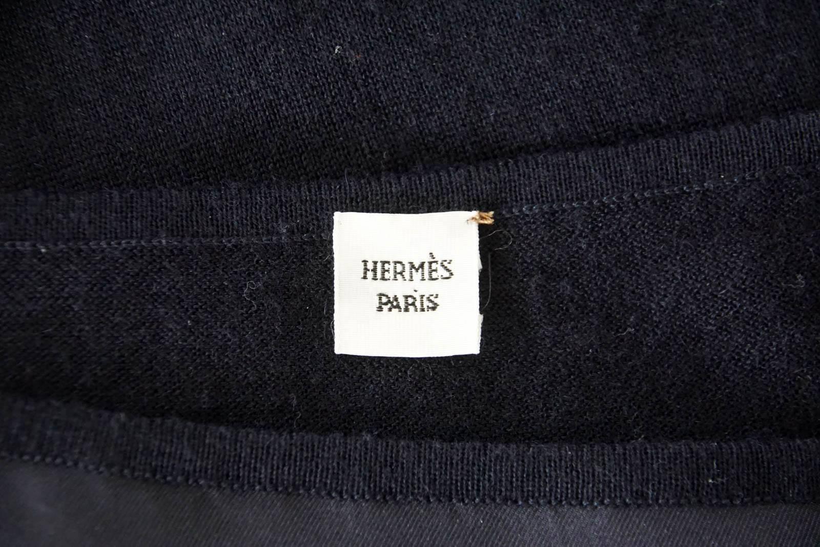 Hermes Top / Shirt / Sweater Silk and Cashmere Braces Print 42 In Excellent Condition In Miami, FL