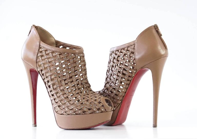 louboutin caged booties