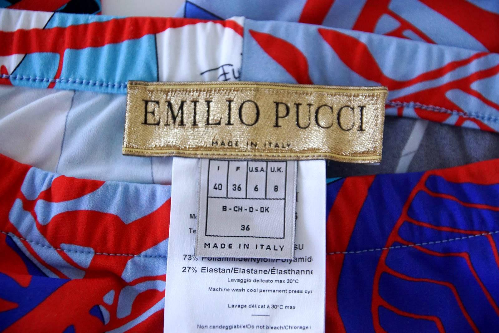 EMILIO PUCCI Pant Vivid Abstract Print Legging Fabulous Print  40 / 6  1
