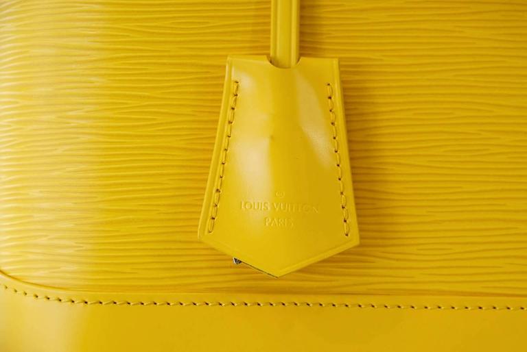 LOUIS VUITTON Sac Plat GM Hand Bag Epi Leather Yellow Citron