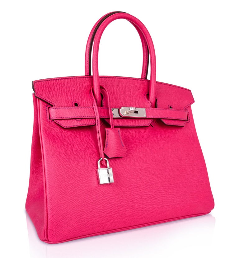 Hermes Birkin 30 Special Order Pink Rose Confetti Blue Glacier Gold Ha –  Lux Addicts
