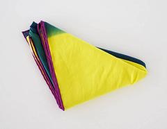 Hermes Scarf Unisex Rare Color Block Cotton Lime / Colvert