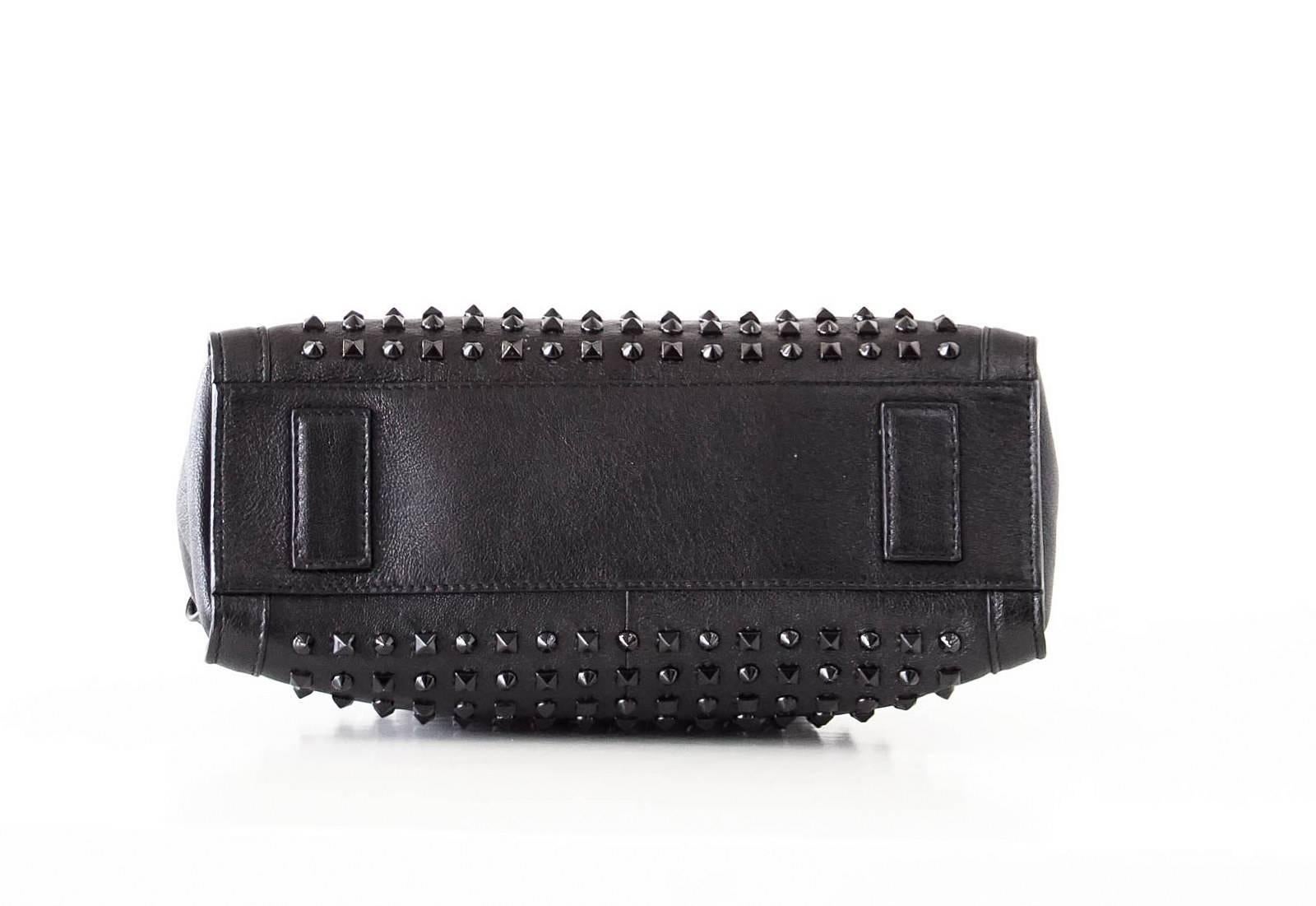 Women's Alexander McQueen Bag Black on Black De Manta Tote Shoulder Strap