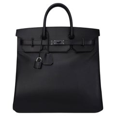 Hermes HAC 40 So Black Evergrain Black Hardware Jean Paul Gaultier Limited Editi