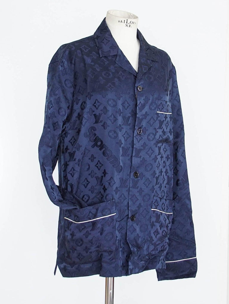 Louis Vuitton X Supreme Pyjama Set Navy Celine Dion Paris Haute Couture ...