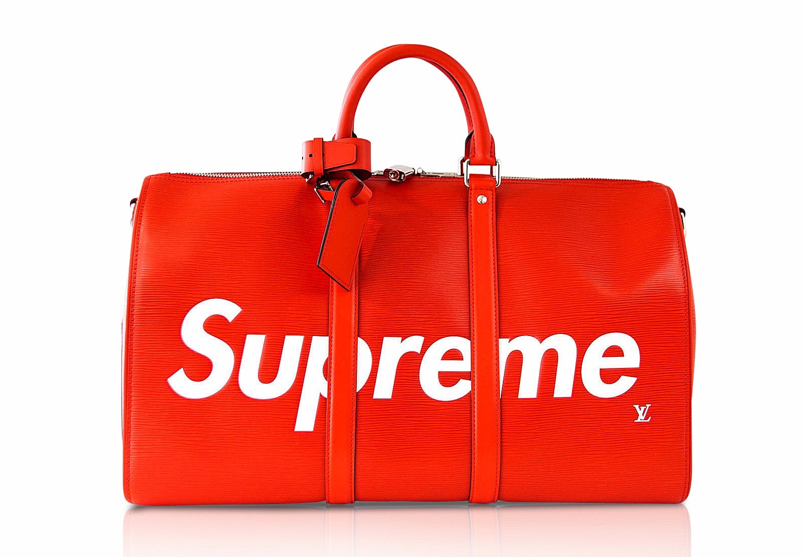 supreme duffle bag red