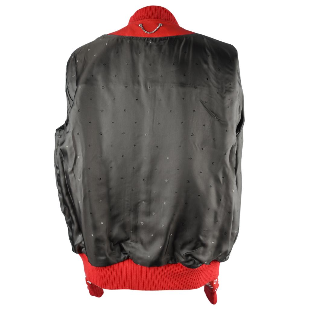 Louis Vuitton Supreme X Leather Bomber Varsity Jacket Monogram Ltd Ed 50 New For Sale 8