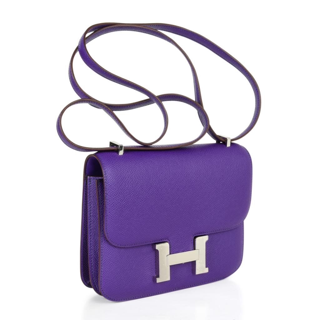 Hermes Constance 18 Bag Crocus Purple Epsom Leather Palladium Very Rare ...