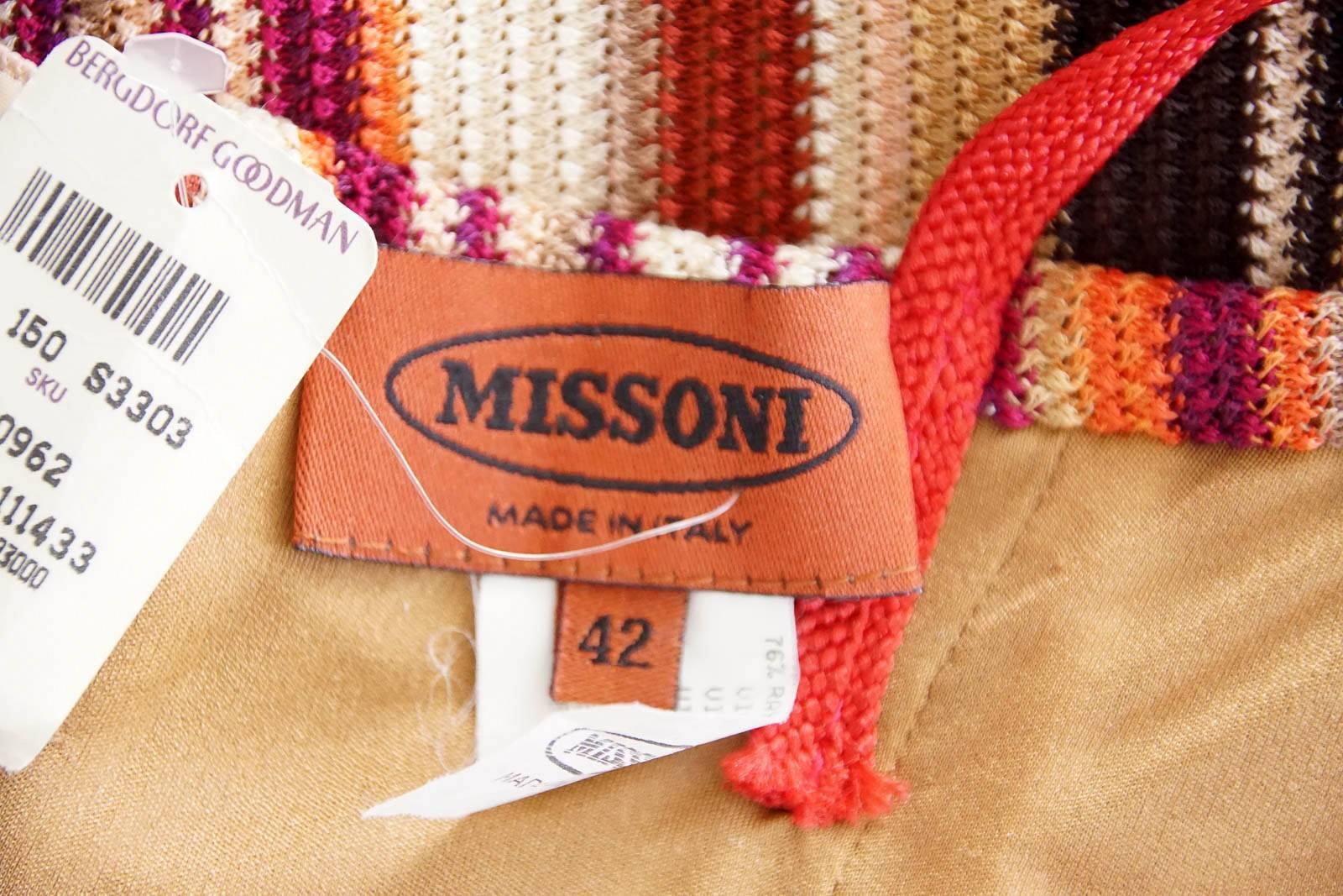 Missoni Dress Strapless Stunning Knit Rear Fishtail  42 / 6  New For Sale 3