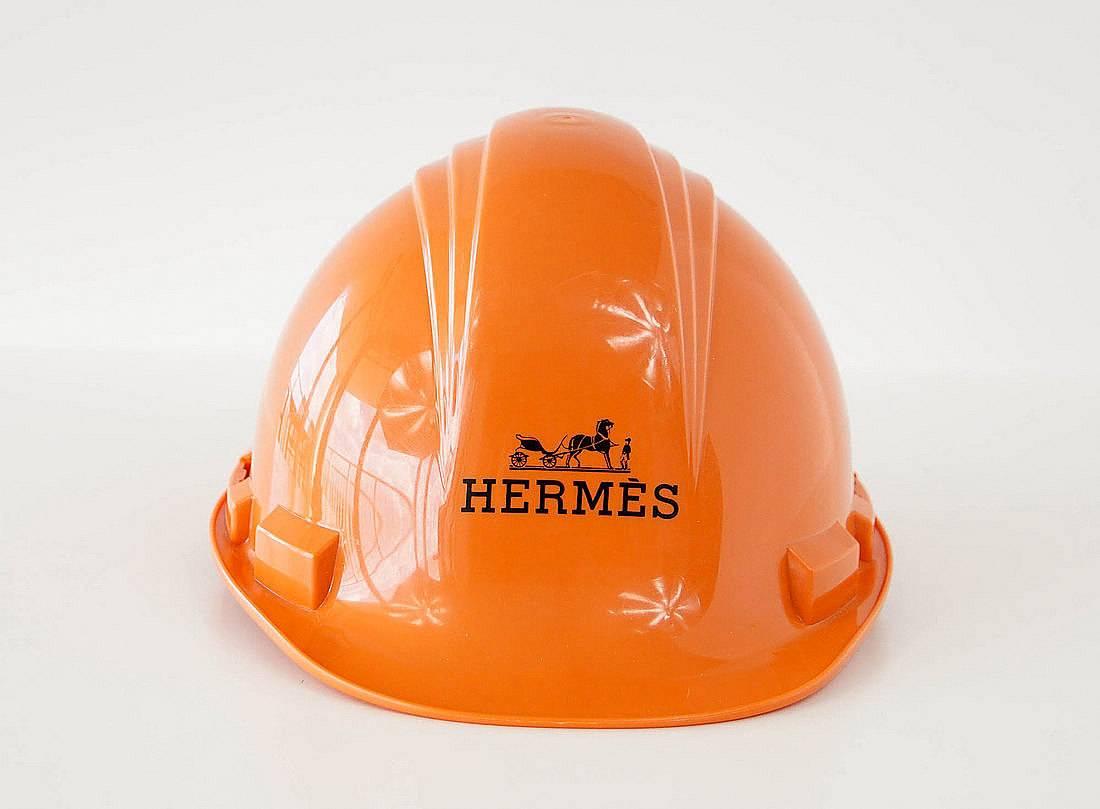 Casque de chantier Hermès Hard Hat 2008 Limited Edition Orange Excellent état à Miami, FL