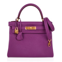 Hermes Kelly 28 Bag HSS Anemone Pink Retourne Epsom Brushed Gold