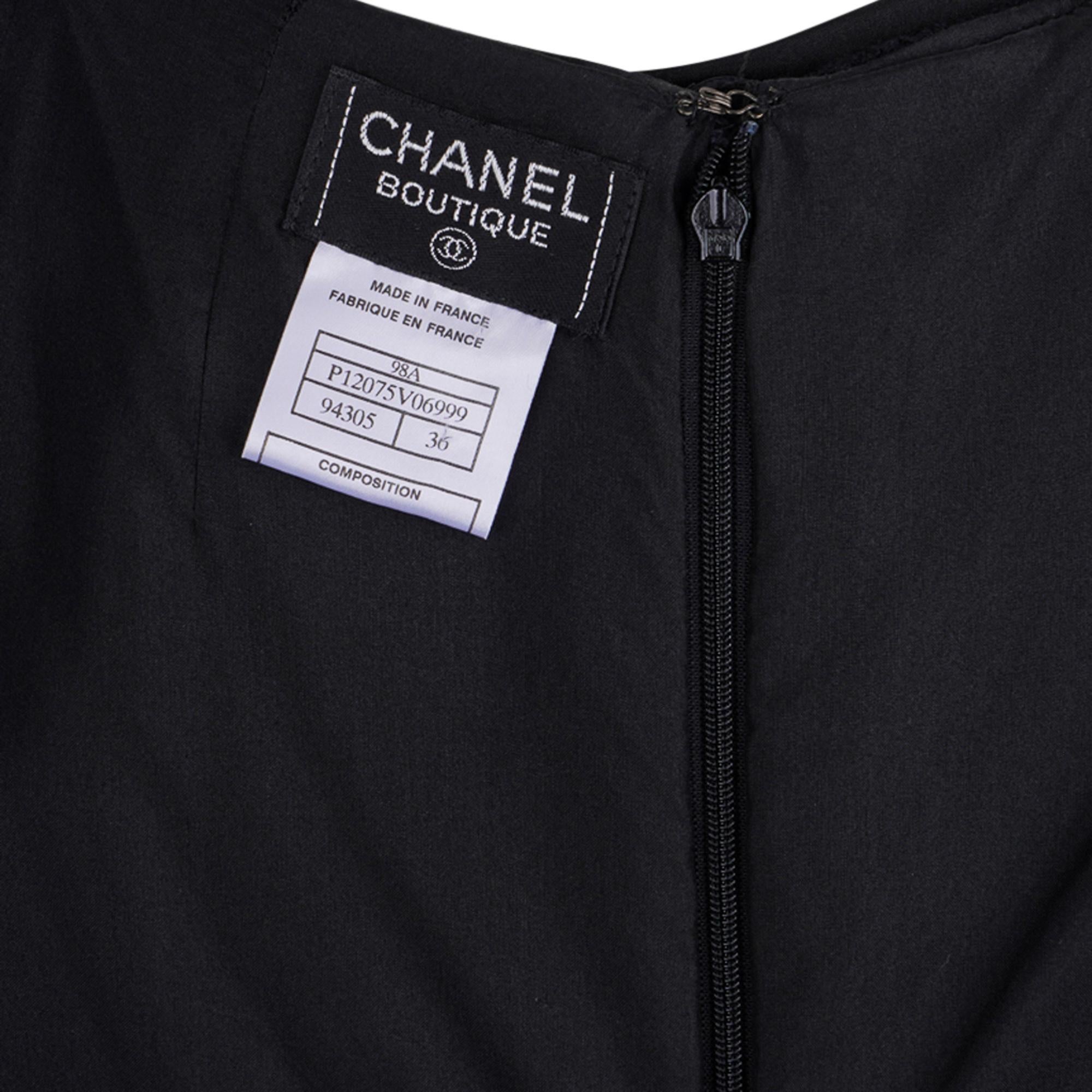 Chanel 98A Long Straight Skirt Beautifully Draped Rear 36 / 4 9