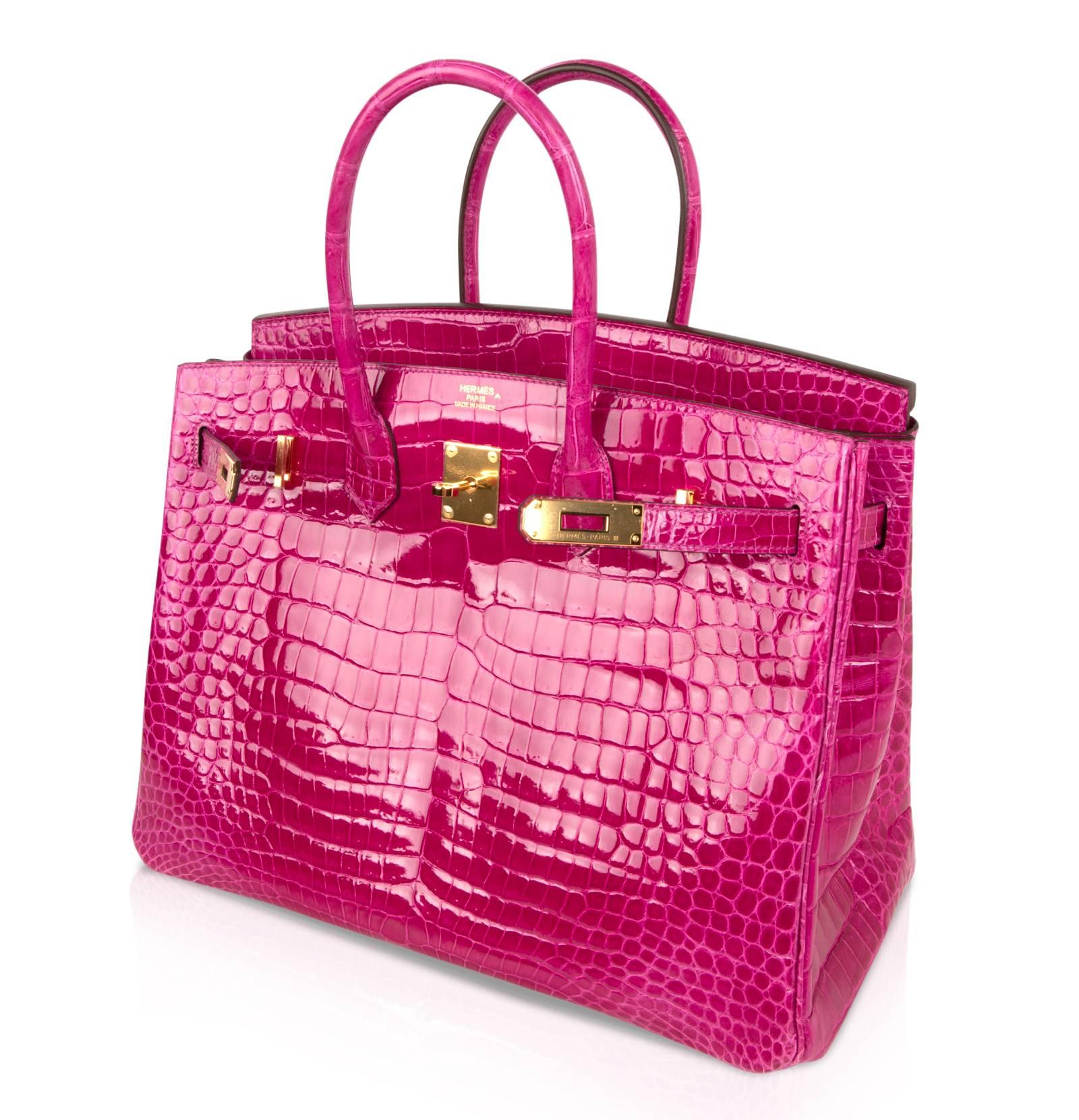 Hermes Scheherazade Porosus Crocodile Gold Hardware Birkin 35 Bag 2
