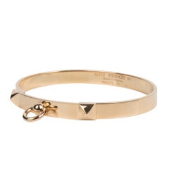 Hermes Bracelet 18K Yellow CDC Collier de Chien Cuff Small Model SH