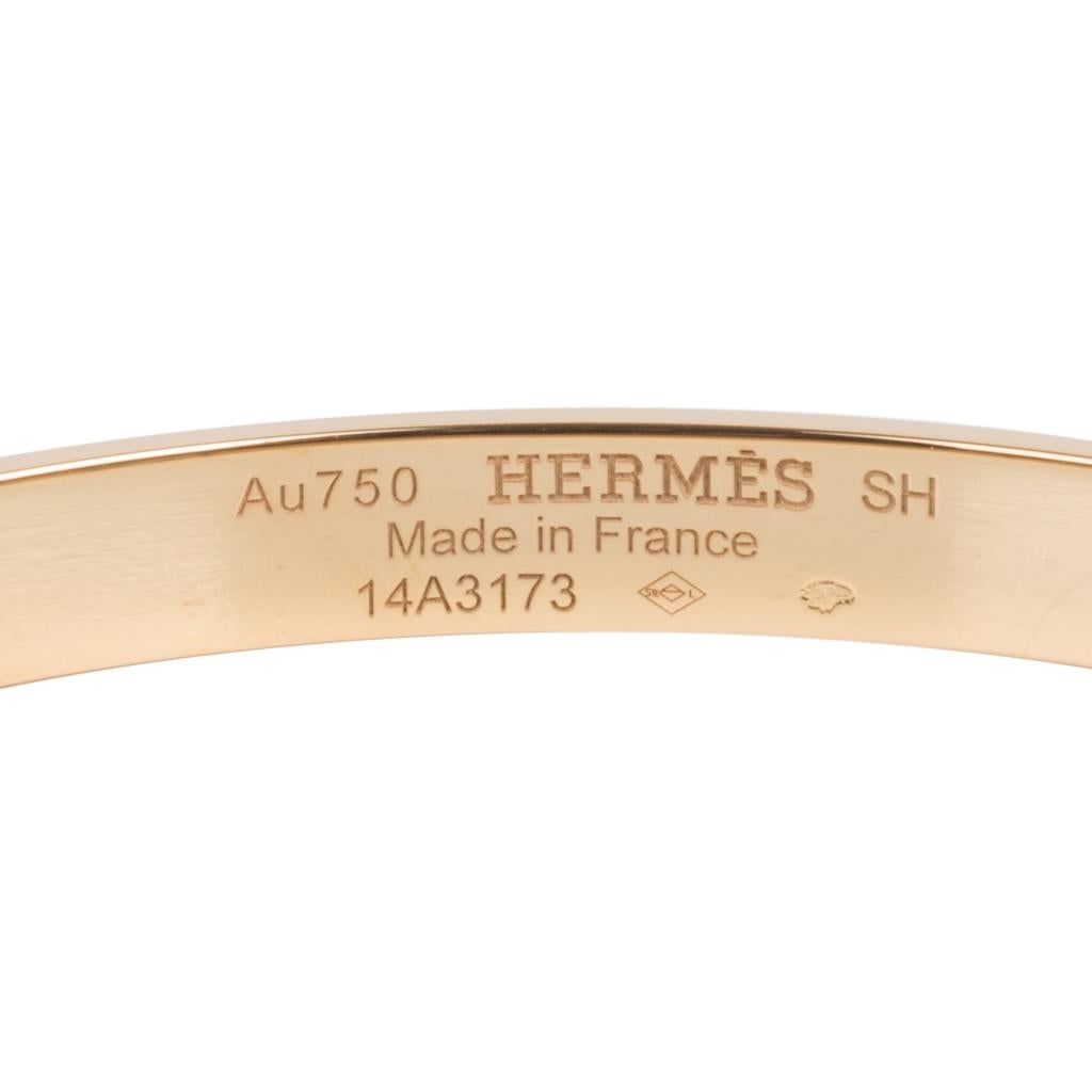 Hermes Bracelet 18K Yellow CDC Collier de Chien Cuff Small Model SH  1