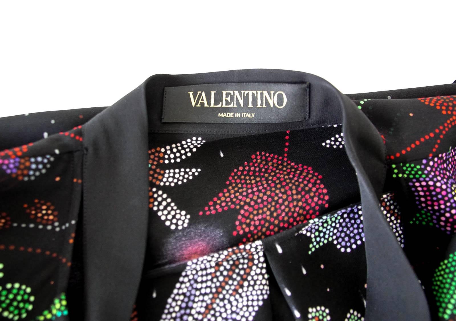 Valentino Top Silk Tunic Floral Design Like New 4