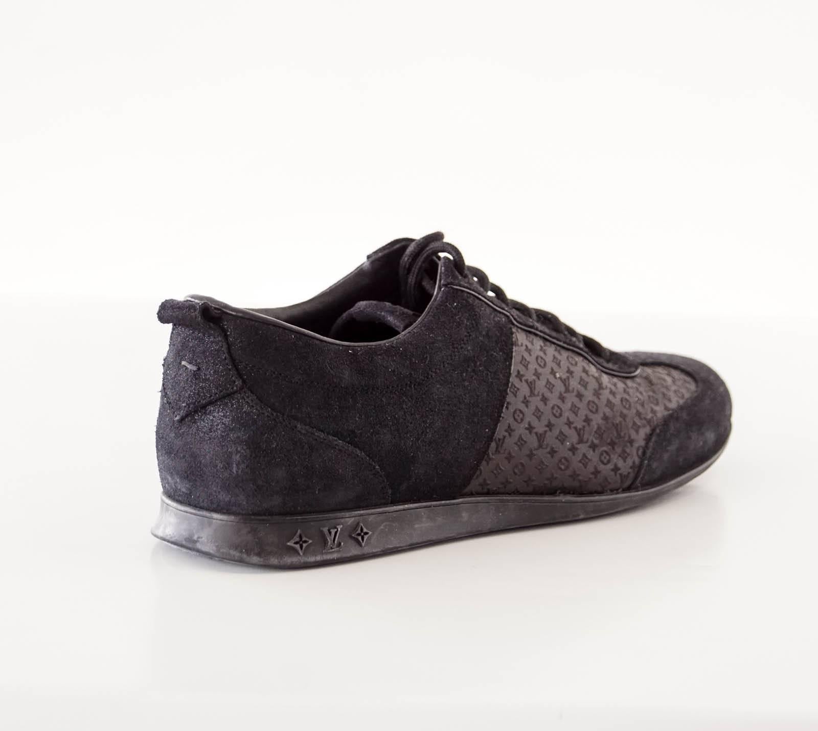 Louis Vuitton Sneaker Monogram Leather Black Suede  39 / 9 2
