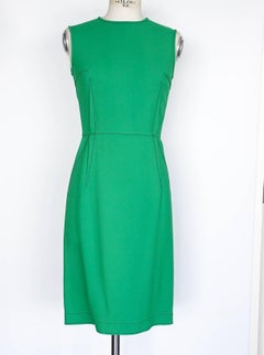 Lanvin Dress Green Stitch Detail Exceptionally Styled  36 / 4