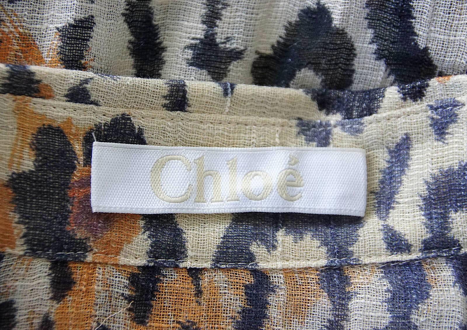 Women's Chloe Top Leopard Print Linen Cotton  38 / 4  