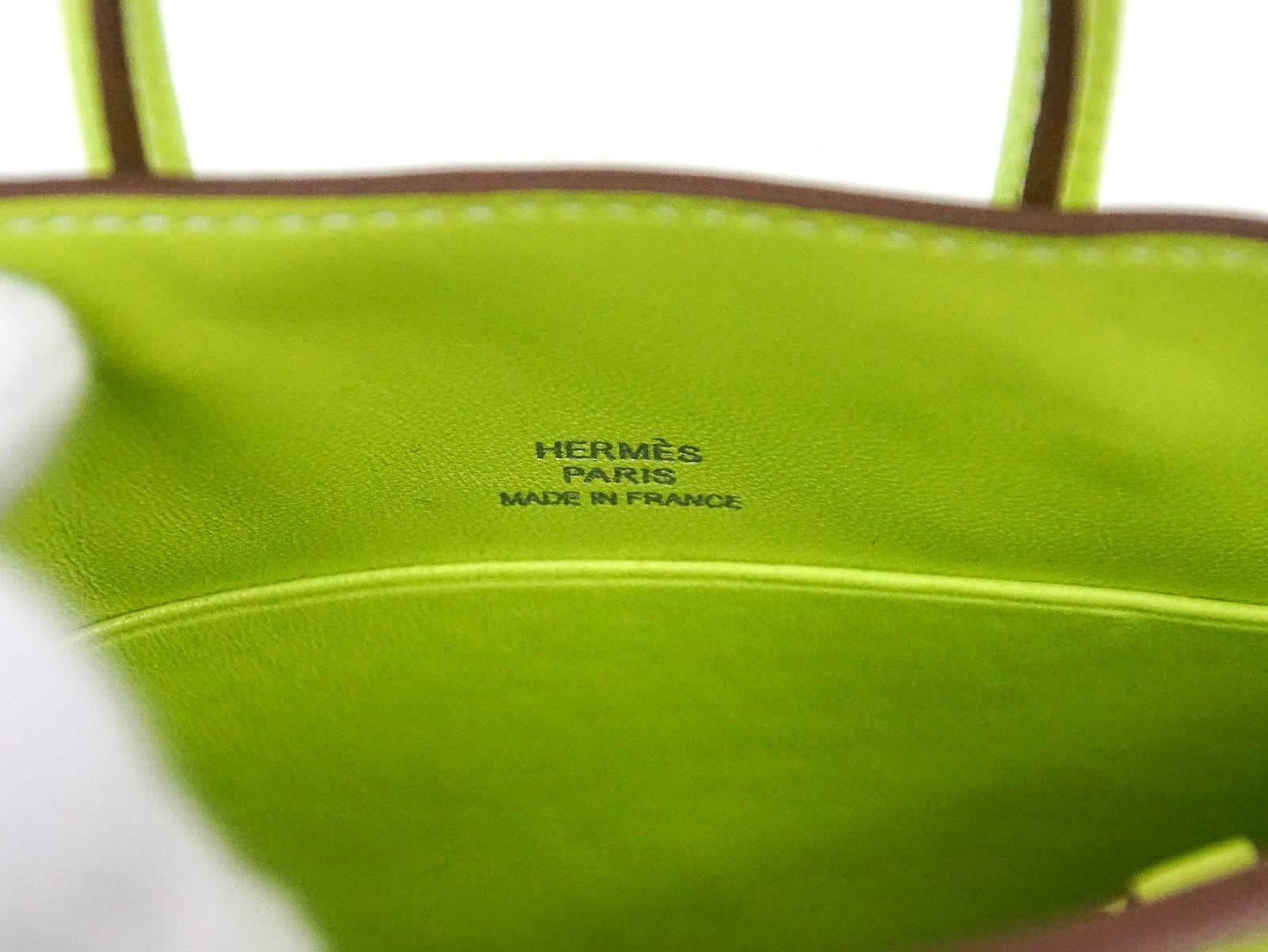 Hermes Birkin Bag Tiny Miniature Micro Kiwi Epsom Limited Edition In Excellent Condition In Miami, FL