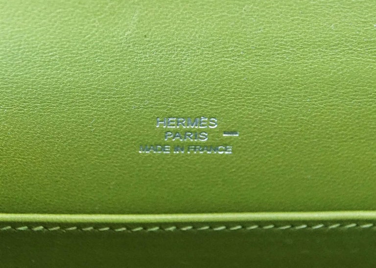 Hermès Vert Anis Lizard Mini Kelly Pochette