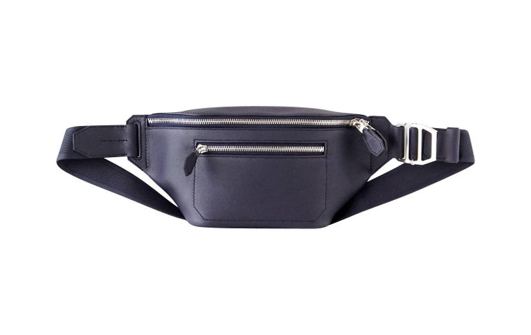 Hermes Navy Blue Evercolor Cityslide MM Belt Bag Hermes