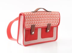 Hermes Bag Animaux Pixel Backpack Printed Red Canvas Limited Edition