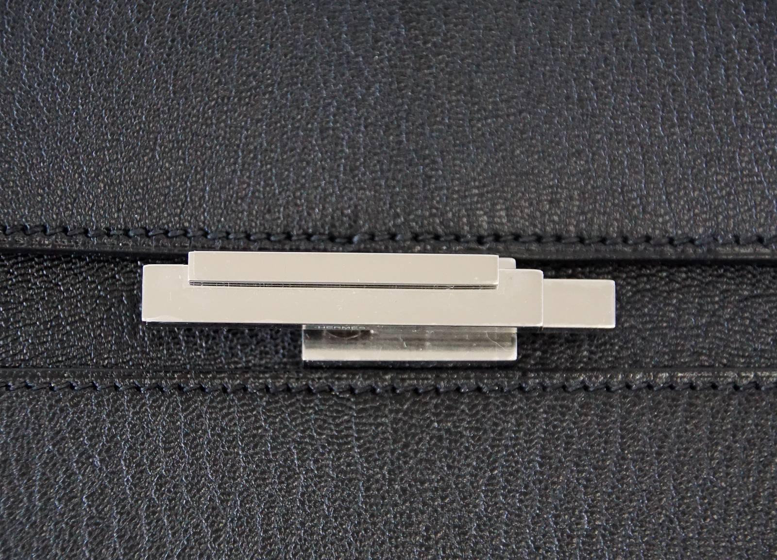 Hermes Cinhetic Runway Black Chevre Palladium Limited Edition Bag In New Condition In Miami, FL