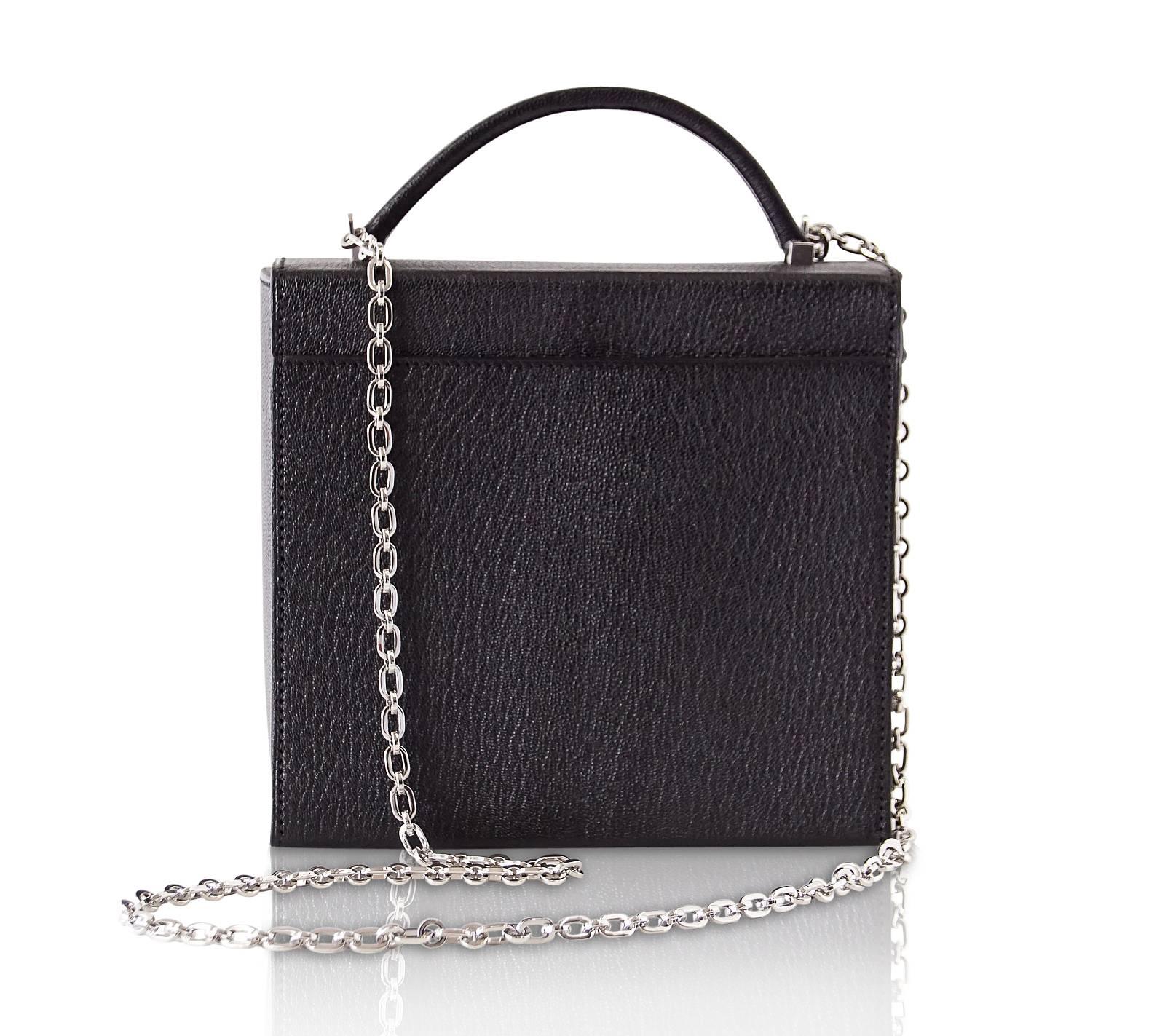 Hermes Cinhetic Runway Black Chevre Palladium Limited Edition Bag  1