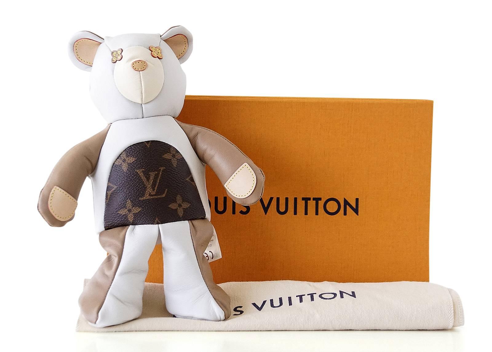 Beige Louis Vuitton Monogram Dou Dou Teddy Bear Limited Edition 2017 Plush Doll