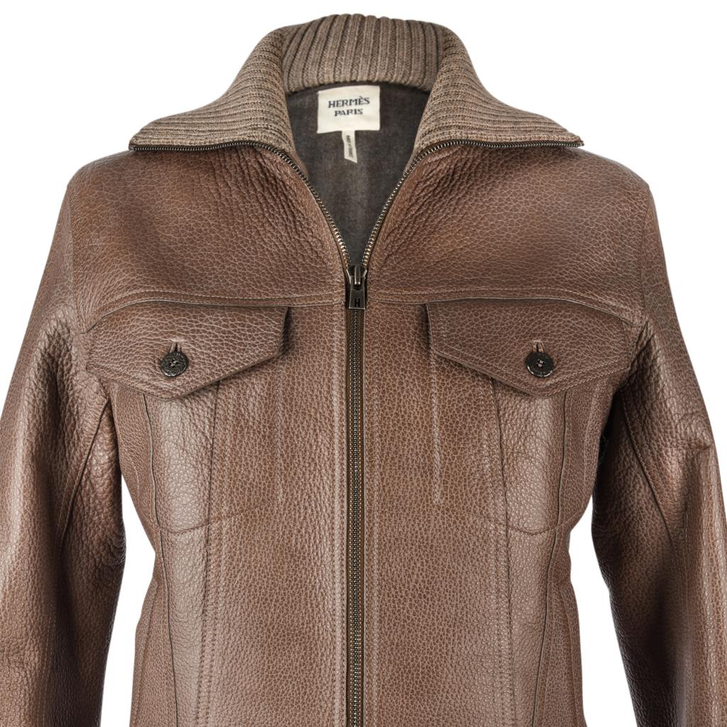 bison leather coat