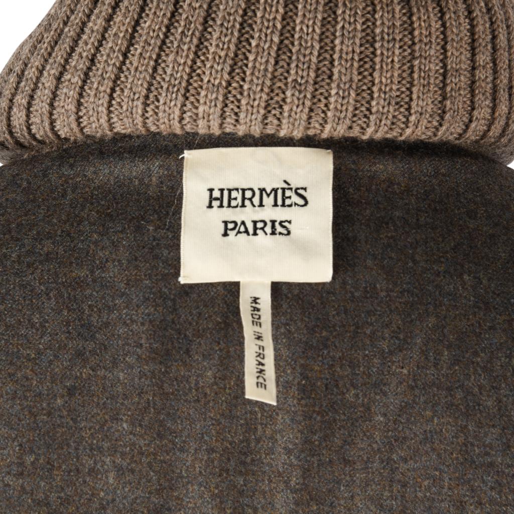 Giacca Hermes Bomber in pelle di Bisonte Taupe 38 / 4 in vendita 6
