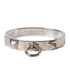 Hermes Bracelet Sterling Silver CDC Collier de Chien Cuff SH new w/ box