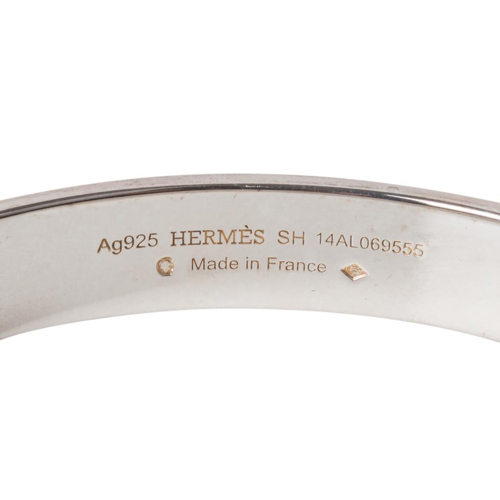 hermes silver bangle