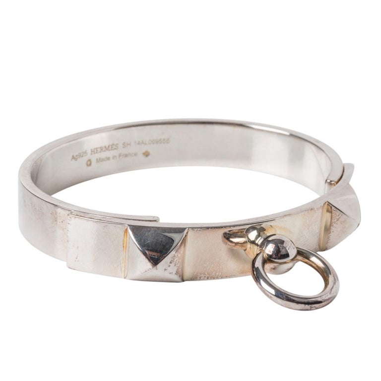 Hermes collier de chien bracelet silver