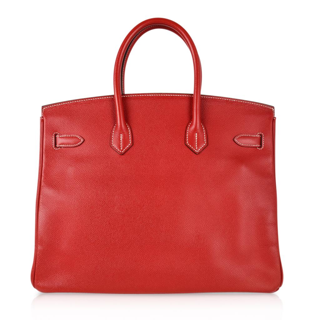 Hermes Rouge Casaque Candy Limited Edition Epsom Birkin 35 Bag  4