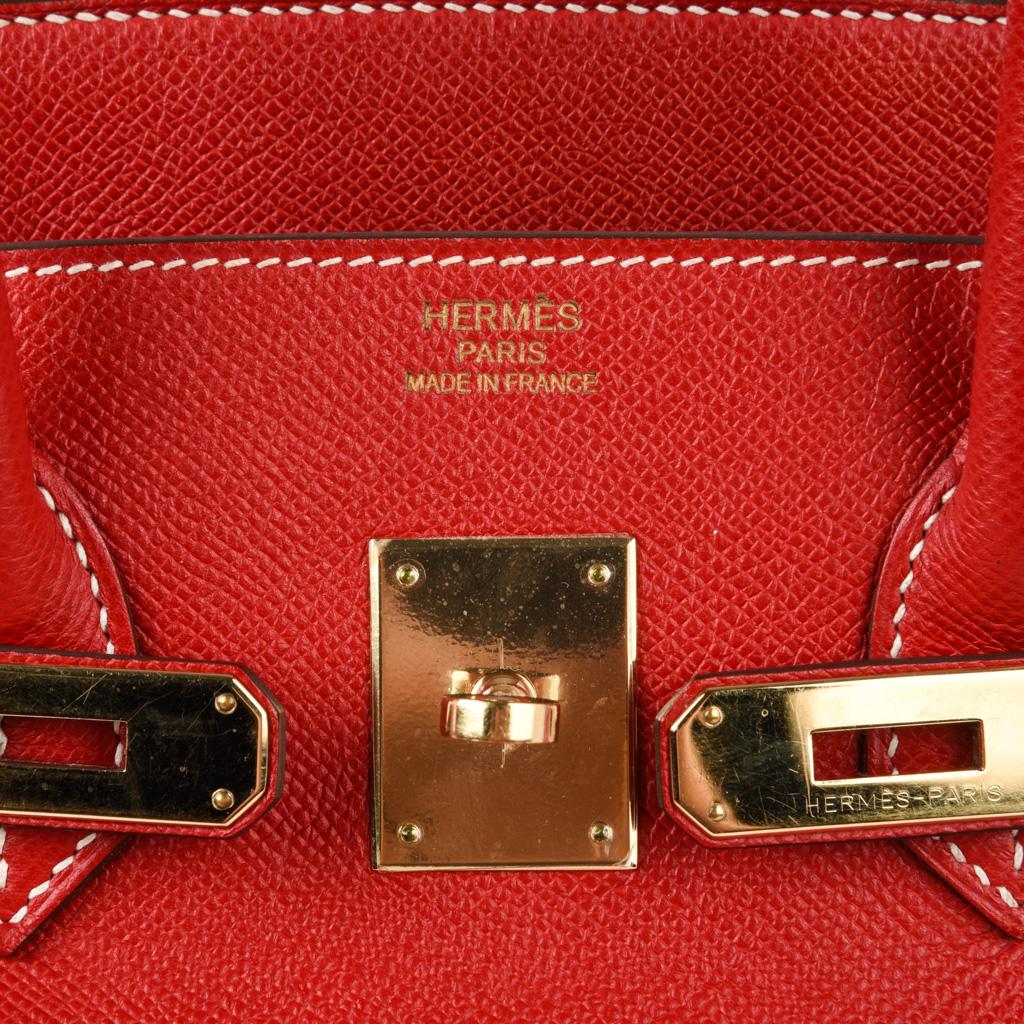 Hermes Rouge Casaque Candy Limited Edition Epsom Birkin 35 Bag  5