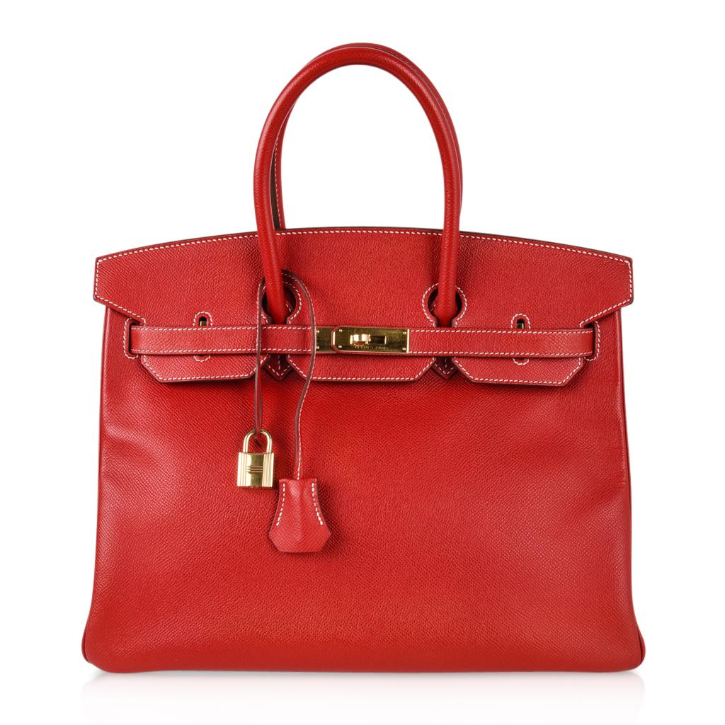 Hermes Rouge Casaque Candy Limited Edition Epsom Birkin 35 Bag  3