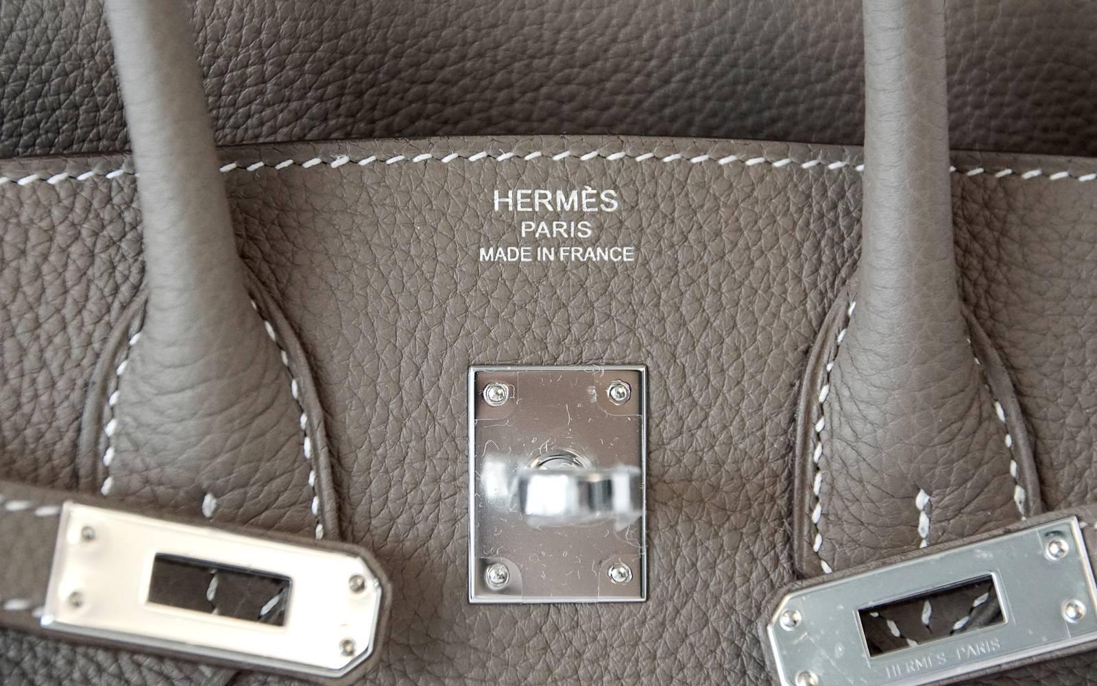 hermès birkin 25 hand bag etoupe togog