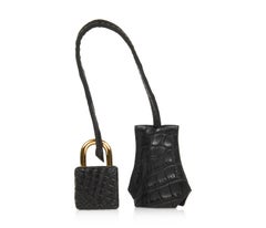 Hermes Birkin 25 Bag Matte Black Alligator Gold Hardware