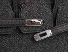 Hermes Birkin 25 Bag Black Togo Palladium Hardware