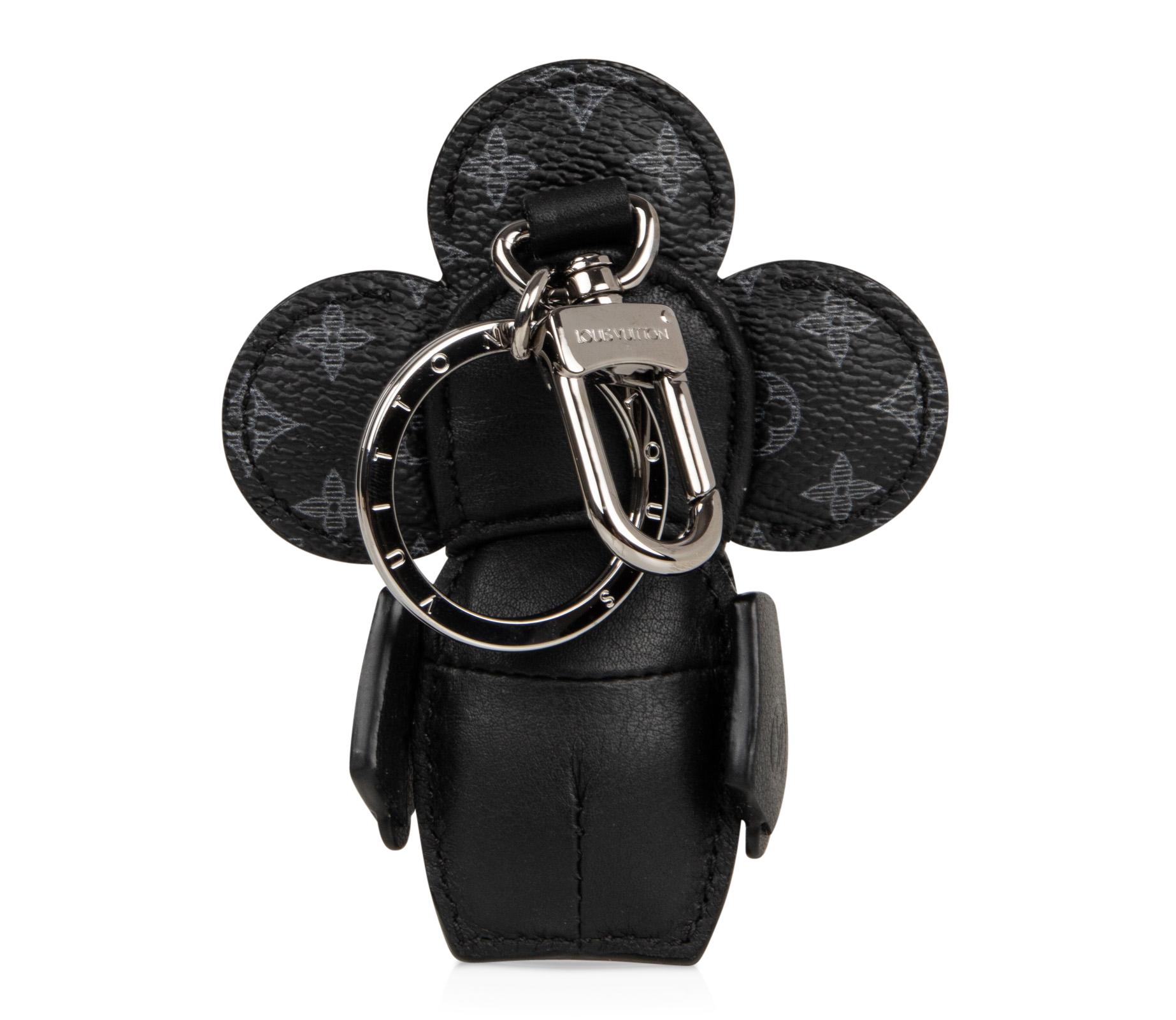 Black Louis Vuitton Vivienne DouDoune Bag Charm / Key Holder Monogram Ink Eclipse Rare