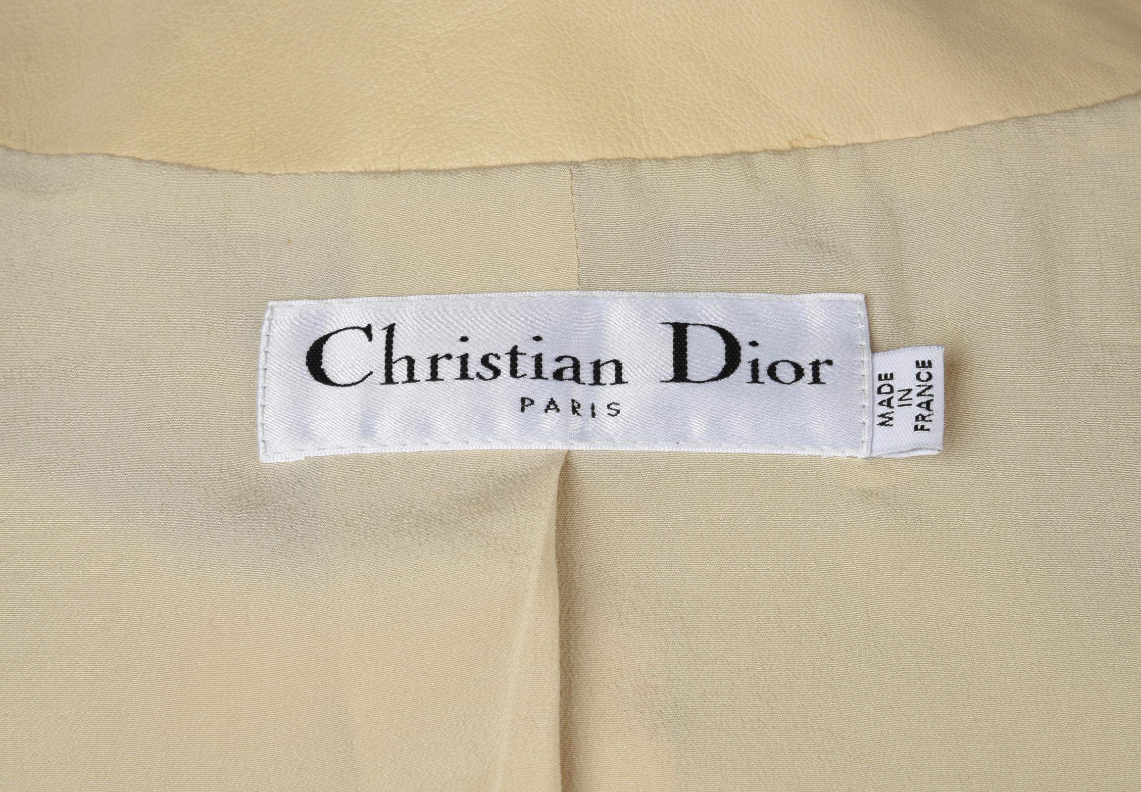 Christian Dior Jacket Butter Lambskin Leather fits 6 3