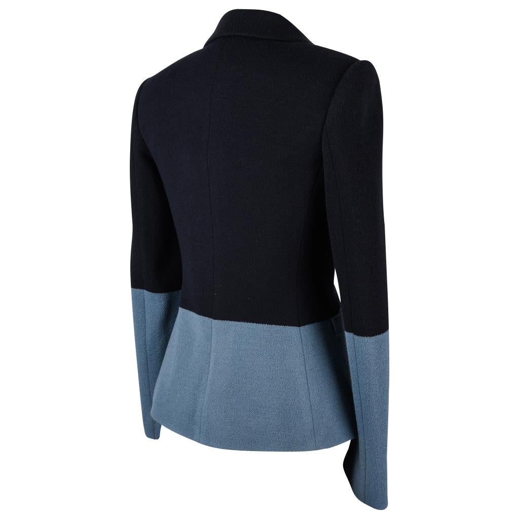 Women's The Row Jacket Rich Navy and Slate Blue Single Breast 4 