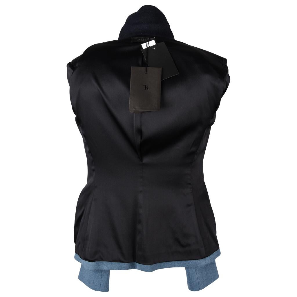 The Row Jacket Rich Navy and Slate Blue Single Breast 4  3